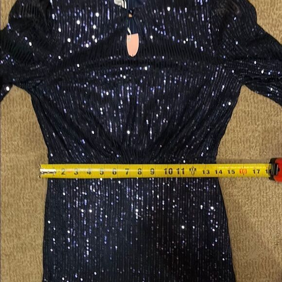 Sparkling Navy Sequin Dress - Picture 11 of 13
